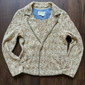 Anthropologie Saturday Sunday Knit Jacquard Cardigan Blazer – Size MP